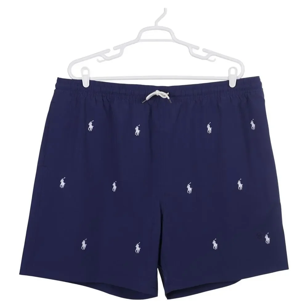 NWOT Polo Ralph Lauren Traveler Swim Trunks 4XLT Blue Pony Pockets Lined Shorts